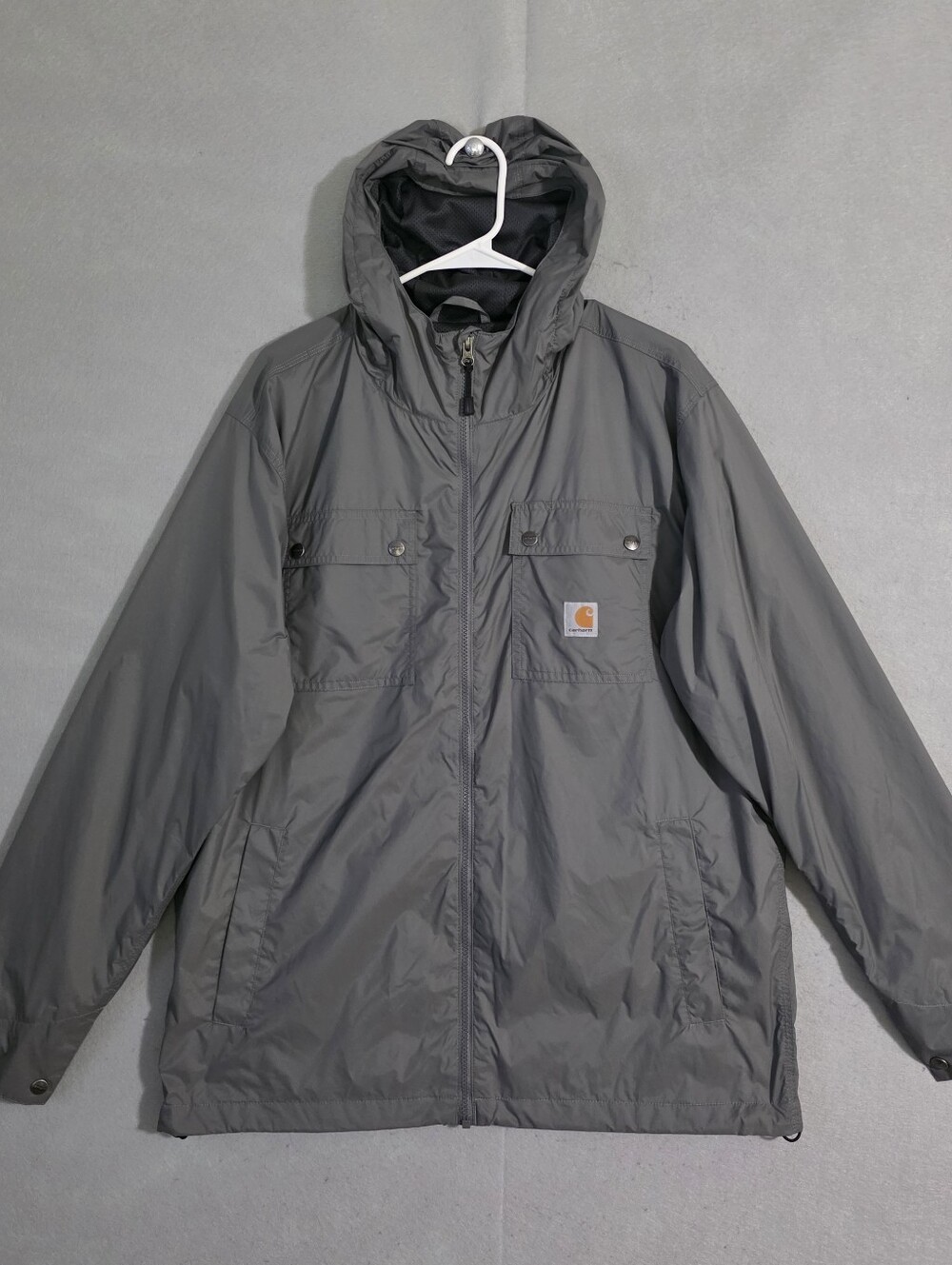 Carhartt Mens Gray Mesh Lined Full Zip Rockford Jacket 100247 Size Large